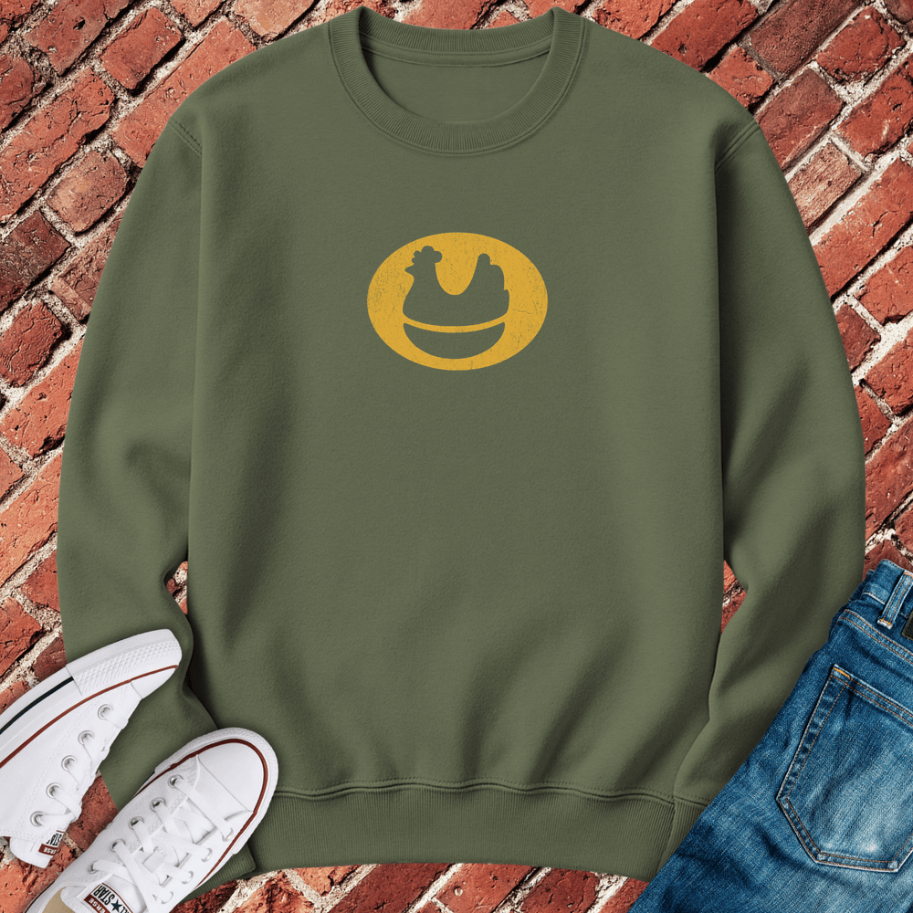 Vintage White Hen Crewneck